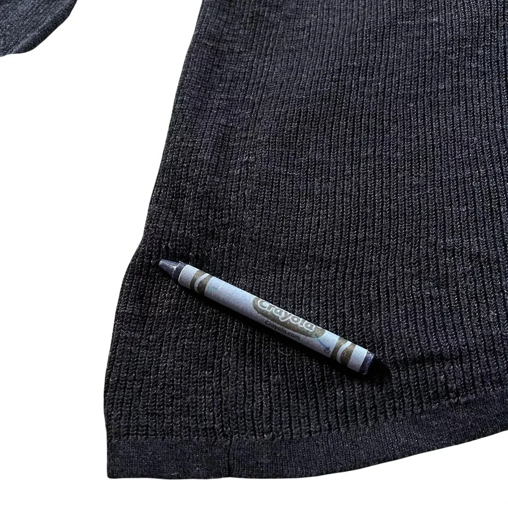 Loft Sweater Womens Size M Blue Linen Open Front Minimalist Draped Waterfall‎